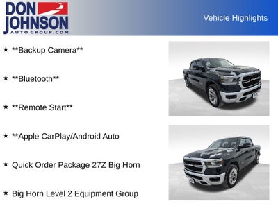 2021 RAM 1500 Big Horn Crew Cab 4x4 5'7' Box