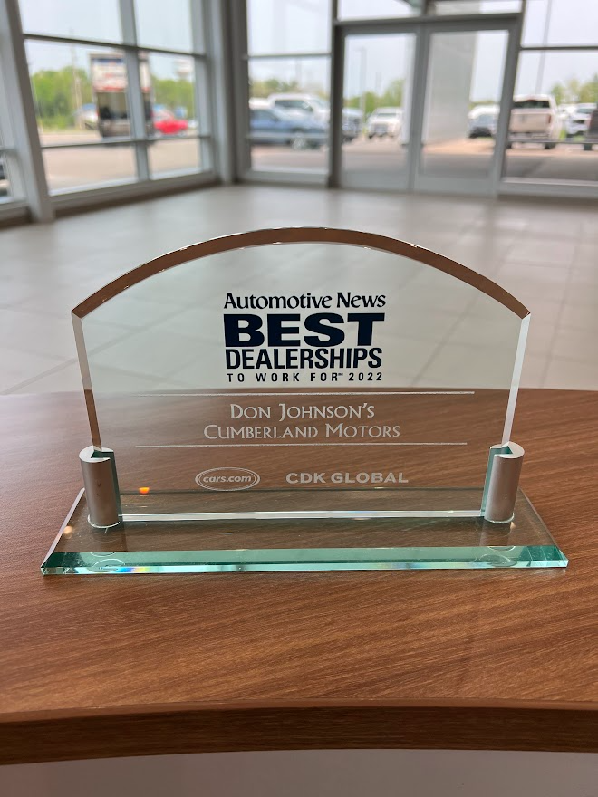 Award - Don Johnson Motors in Rice Lake WI